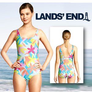 LAND'S END Graphic Floral One Piece  🏄  NEW!!!